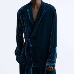 ZARA VELVET KIMONO SHIRT LIMITED EDITION